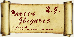 Martin Gligurić vizit kartica